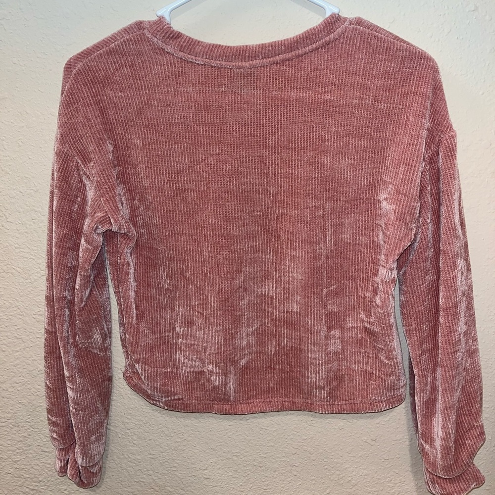 Target art class cropped velvet long sleeve